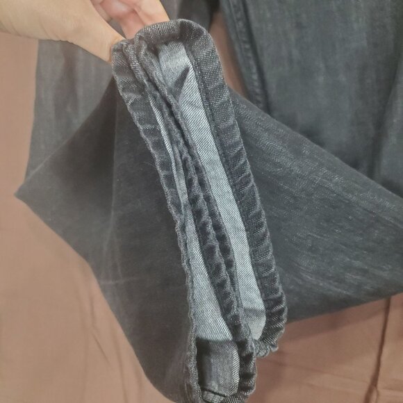 PERRY ELLIS Mens Jeans SZ 44x32 Straight Fit 100% Cotton Black Goth Punk Casual - Picture 6 of 8